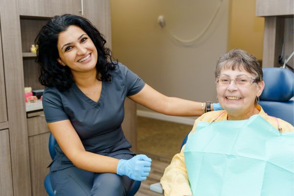 dentist and happy patient