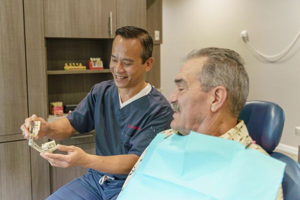 dentist with a client